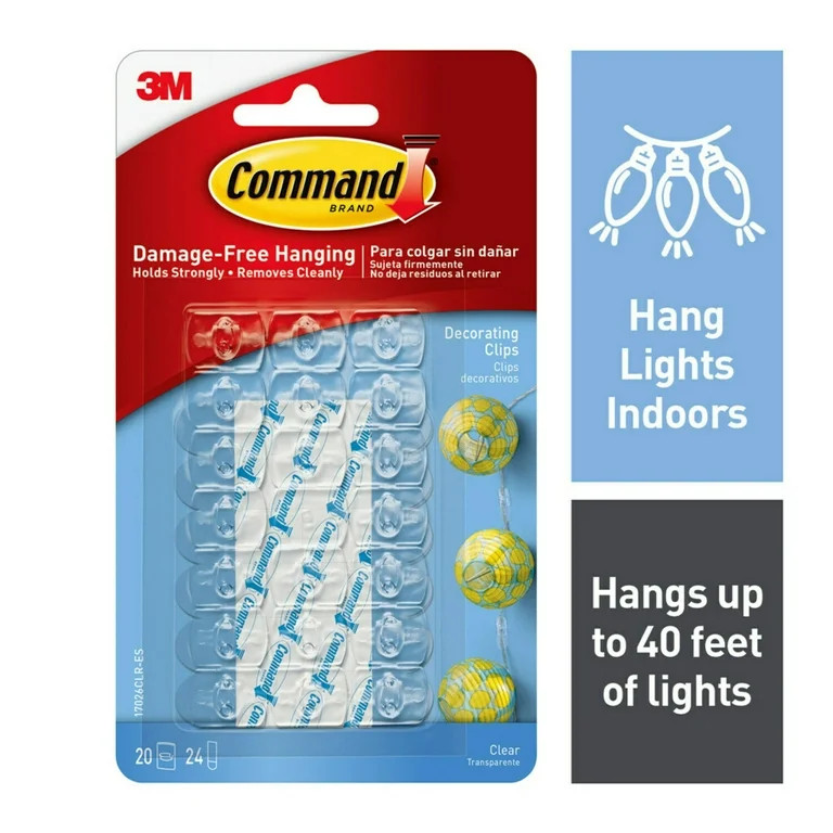 Command Decorating Clips, Clear, 20 Wall Clips | Walmart (US)