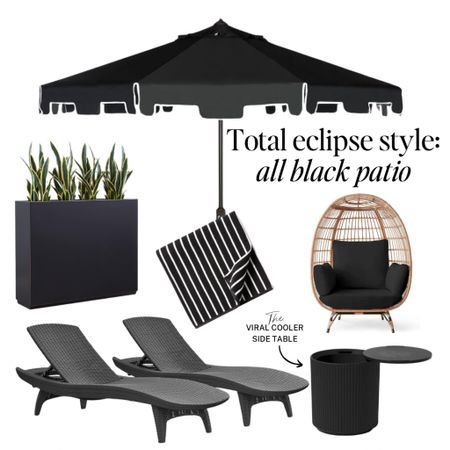 All black patio finds in celebration of the total eclipse today. 

The best find? A cooler that's also a side table. This viral Amazon find is flying off the shelf and under $100.

Modern and chic, you can't go wrong with all black or a touch of black. 

#amazonmusthaves #amazonhome #amazonfinds #amazonpatio #amazonoutdoor
Modern coastal
Outdoor decor
Bougie on a budget
Outdoor finds
Modern patio
Outdoor entertaining 
Patio style
Home hacks
Home decor tips
Affordable home decor
Luxury look for less
Sophisticated home
Transitional decor


#LTKfindsunder100 #LTKhome #LTKSeasonal