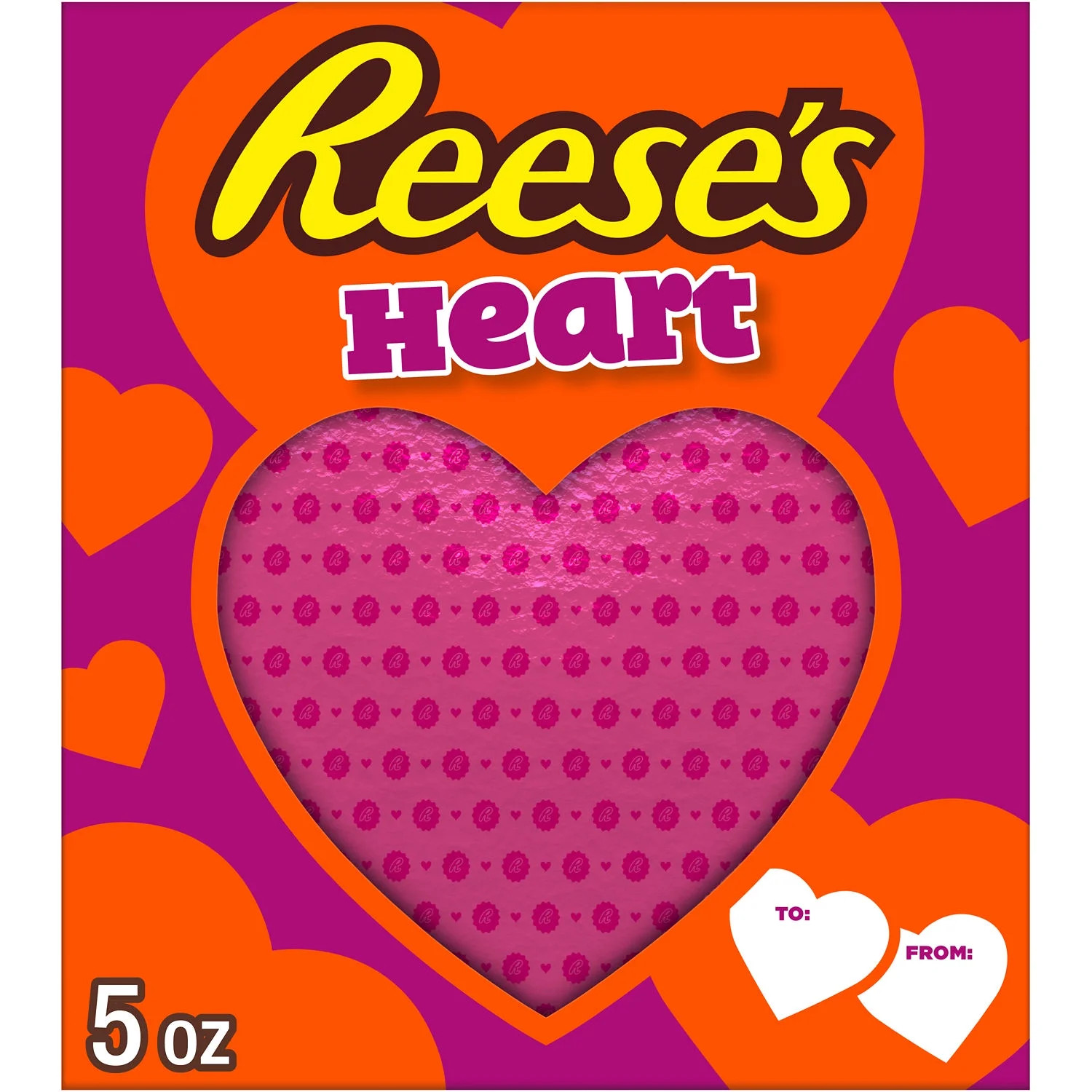 Reese's Milk Chocolate Peanut Butter Heart Valentine's Candy, Gift Box 5 oz | Walmart (US)