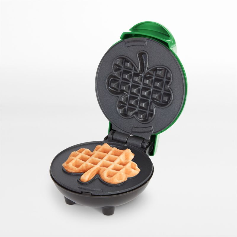 Dash Mini Shamrock Waffle Maker | Crate & Barrel | Crate & Barrel