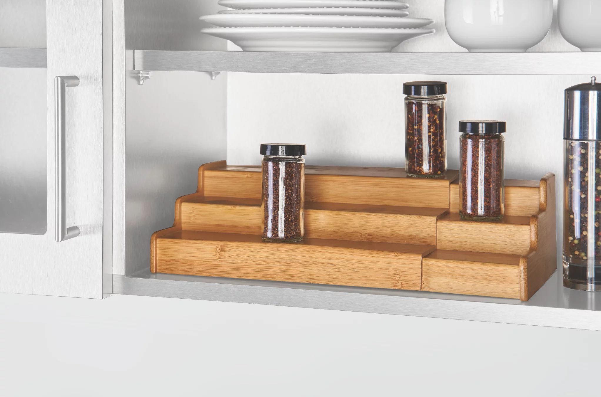 Better Homes & Gardens Natural Bamboo Expandable Spice Rack, 3-Tier | Walmart (US)