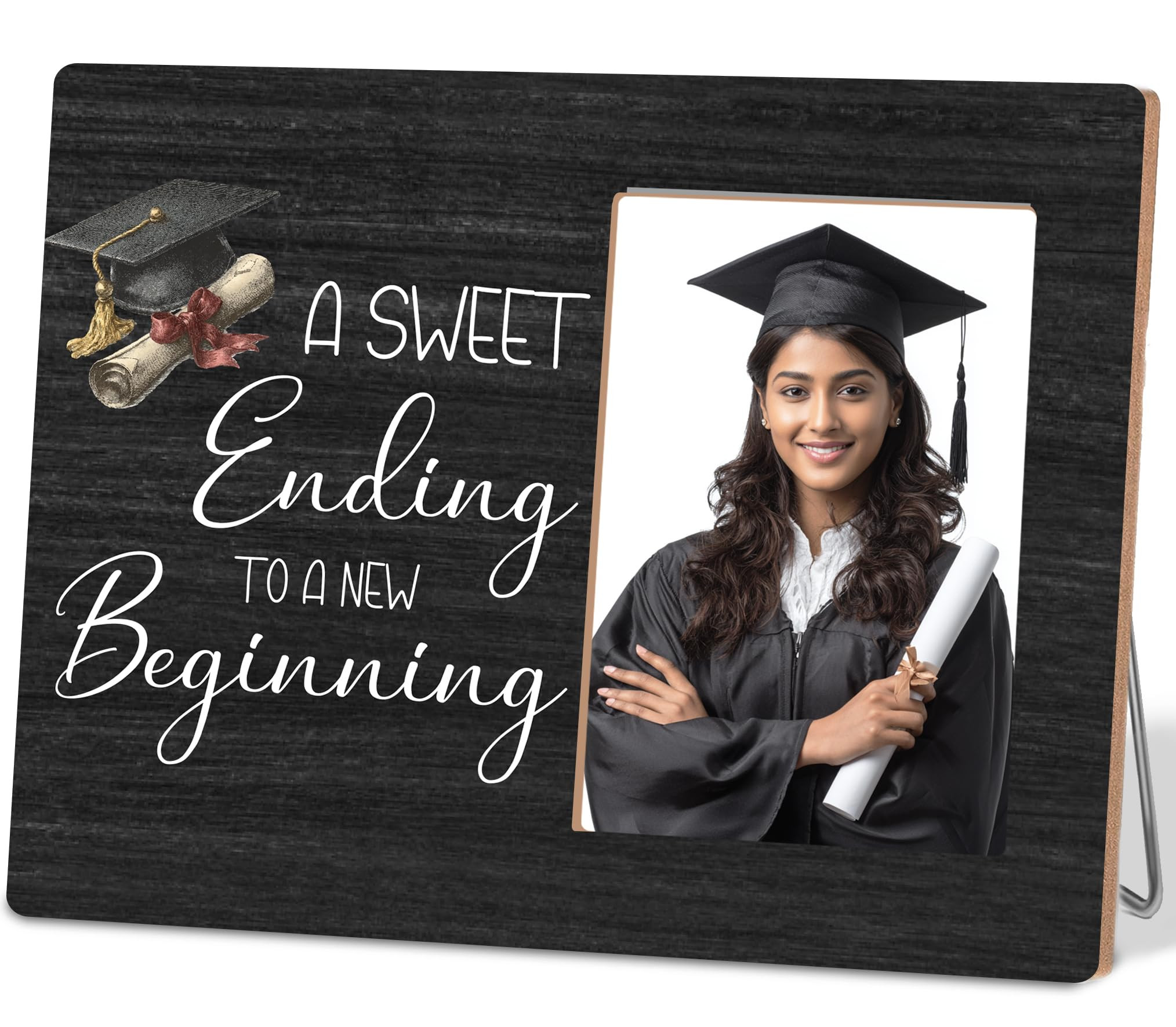 2026 Graduation Picture Frame,A Sweet Ending to A New Beginning Photo Frame,4 x 6 Inch Photo | Amazon (US)