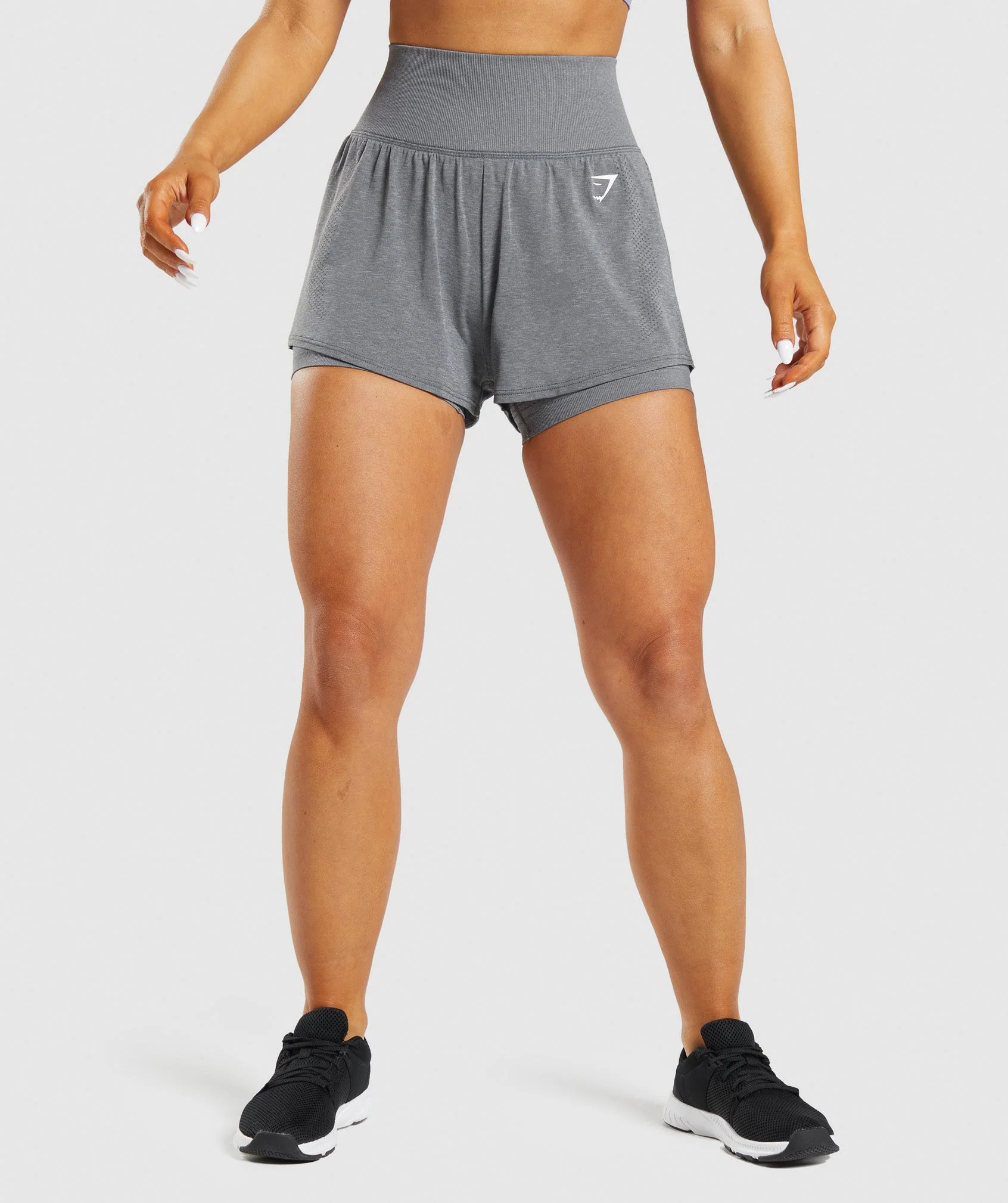 Gymshark Vital Seamless 2.0 2-in-1 Shorts - Smokey Grey Marl | Gymshark US