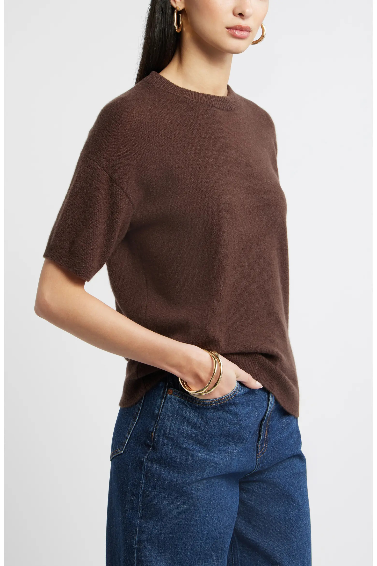 Short Sleeve Cashmere Sweater (Women) | Nordstrom | Nordstrom
