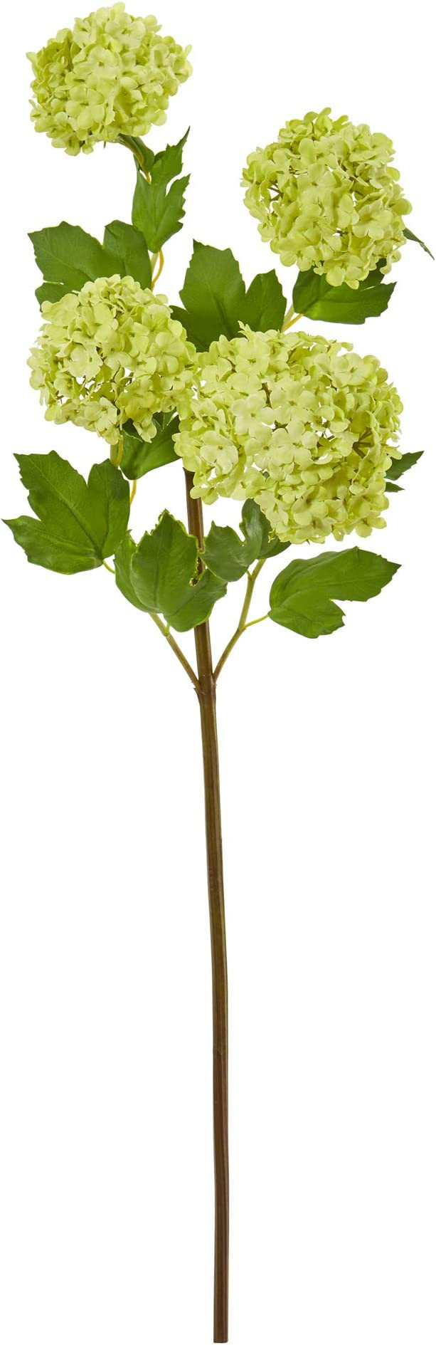Nearly Natural 30in. Snowball Hydrangea Artificial (Set of 3) Silk Flowers, Light Green | Amazon (US)