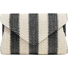 Obosoyo Straw Crossbody Bag Straw Clutch Women Woven Straw Shoulder Bags Summer Beach Envelope Pu... | Amazon (US)