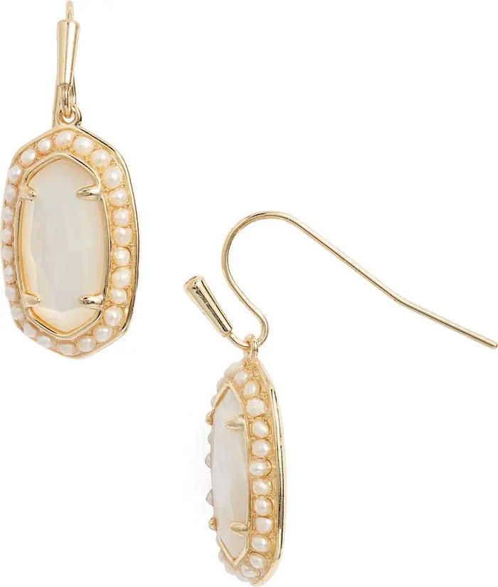 Kendra Scott Lee Pearl Halo Mother-of-Pearl Drop Earrings | Nordstrom | Nordstrom