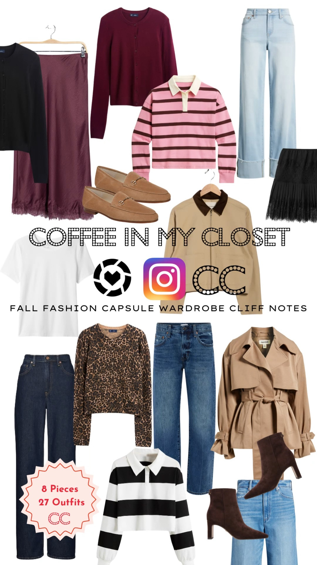 Coffee in my Closet - LIVE Styling Session each week on Instagram 

FALL CAPSULE WARDROBE 101 WITH FREE CLIFF NOTES INSIDE 
8 ➡️ 27 outfits

Download the free look book and shopping links for the entire capsule on closetchoreography.com

#LTKOver40 #LTKSeasonal