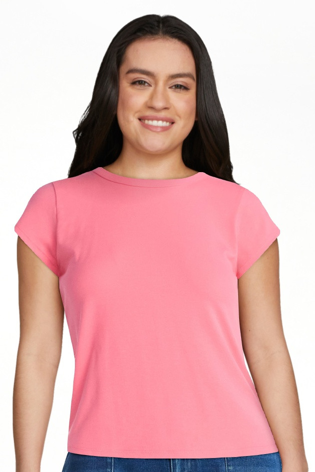 Free Assembly Women's and Women's Plus Cap Sleeve Tee, Sizes XS-4X | Walmart (US)