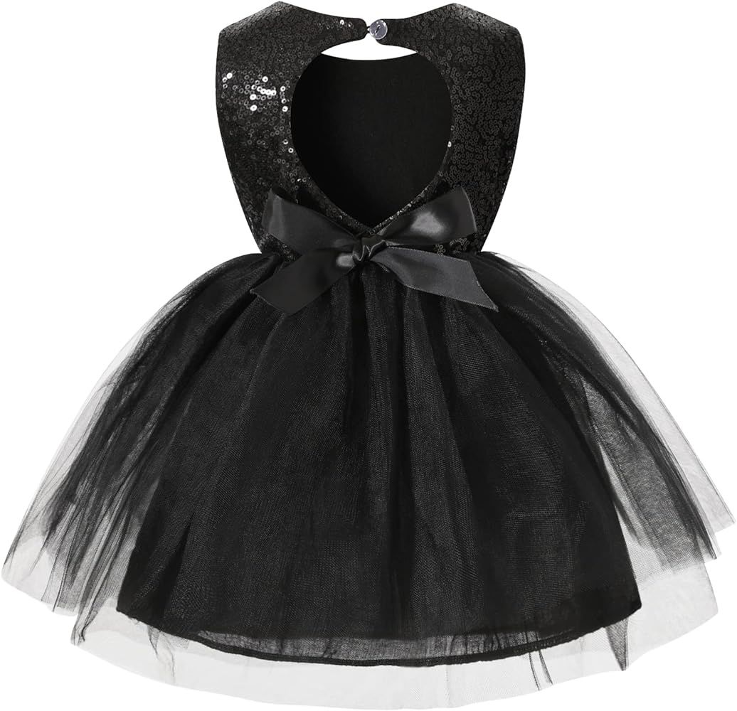 YOUNGER TREE Toddler Baby Girls Dress Sleeveless Sequins Party Dresses Princess Lace Tulle Tutu D... | Amazon (US)