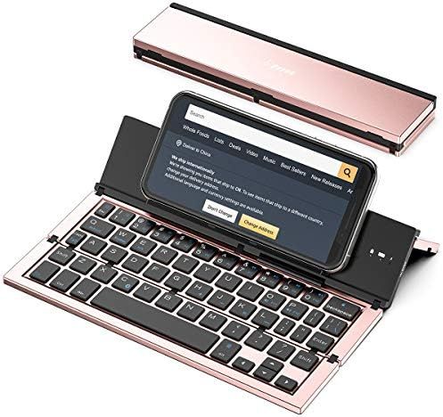 Geyes Folding Bluetooth Keyboard, Portable Travel Foldable Keyboard for iPhone Xs max/x/8/7 Plus/... | Amazon (US)