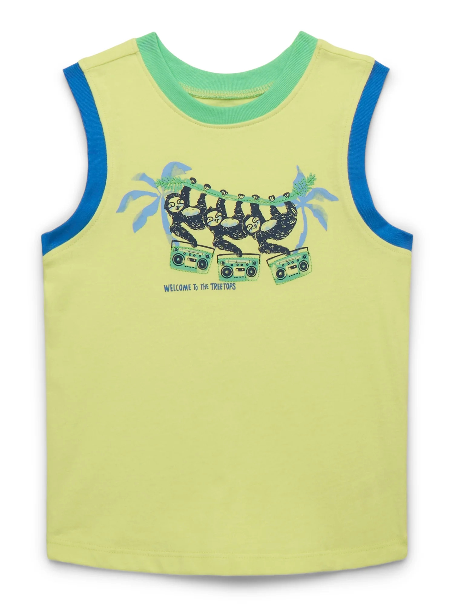 Garanimals Toddler Boys Graphic Ringer Muscle Tank Top, Sizes 18M-5T | Walmart (US)