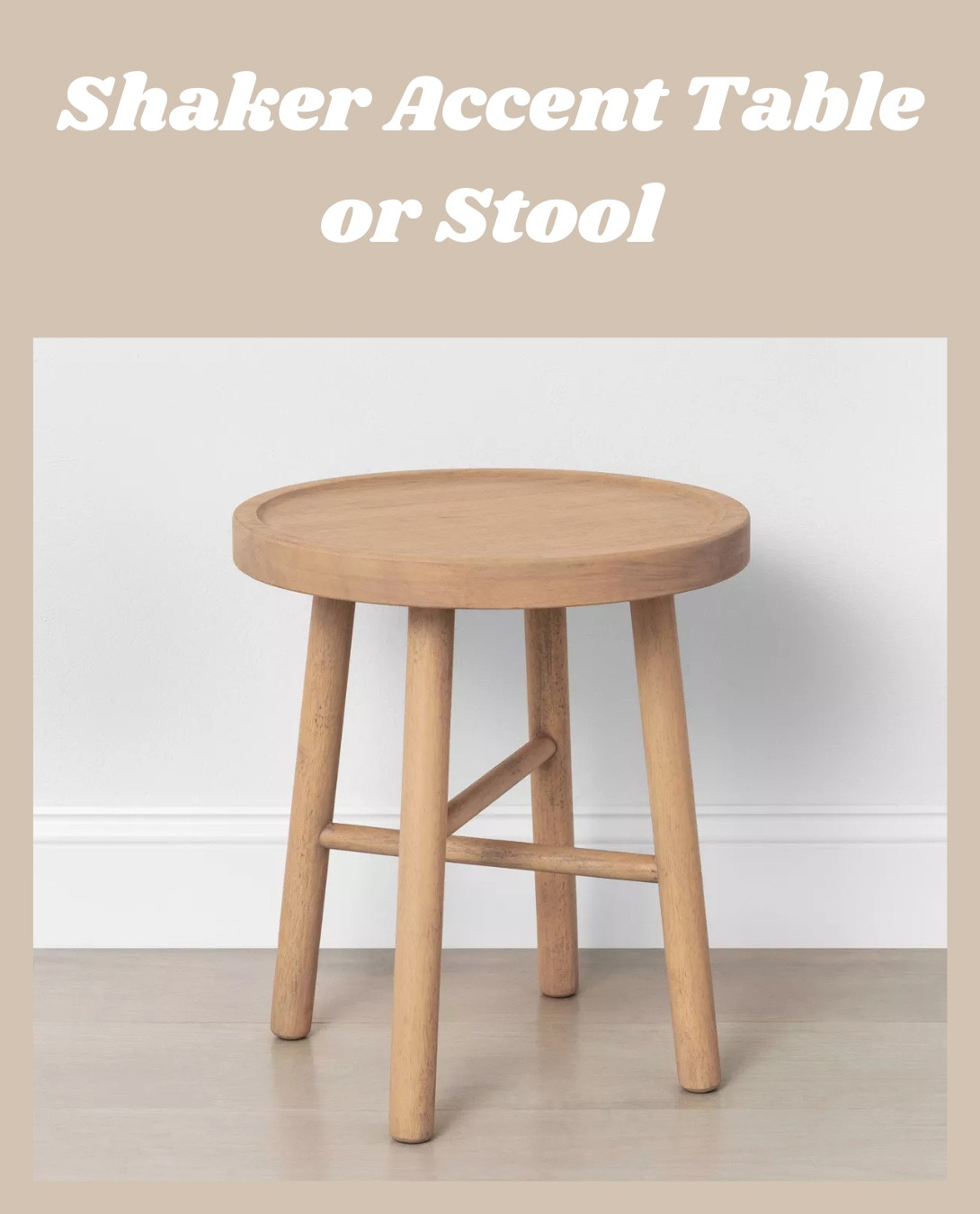The Shaker Accent Table or Stool from Hearth & Hand with Magnolia is a simple yet stylish piece that works anywhere in your home! ✨ Use it as a side table, extra seating, or even a plant stand for a versatile, timeless look.

#LTKHome #LTKSaleAlert #LTKFindsUnder100