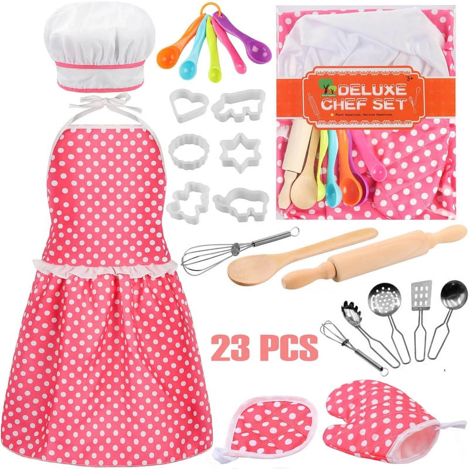 Cooking and Baking Set for Kids – 23 Pieces Real Kids Baking Set – Giftable Kids Baking Sets ... | Walmart (US)