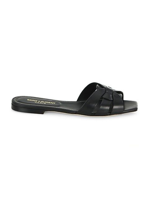 Tribute Leather Slides | Saks Fifth Avenue