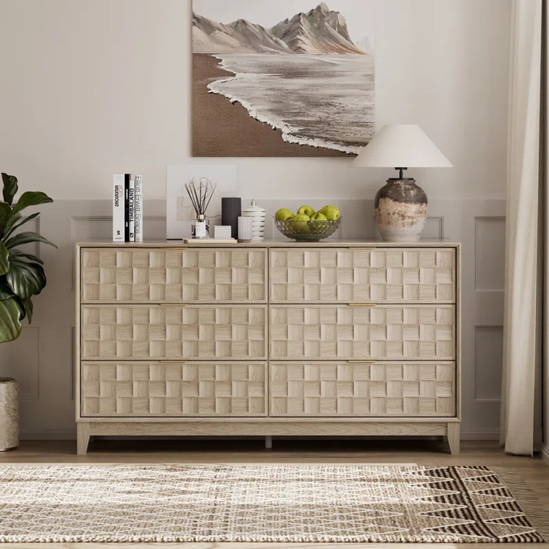 Valdean 6-Drawer 55" W Double Dresser | Wayfair North America
