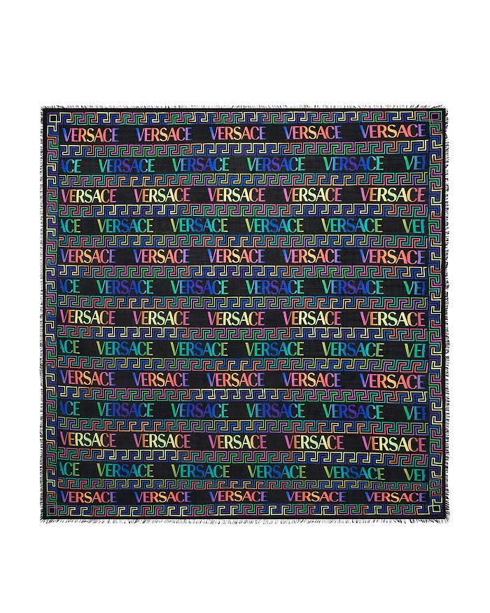 Neon Greca Print Wool Scarf | Bloomingdale's (US)