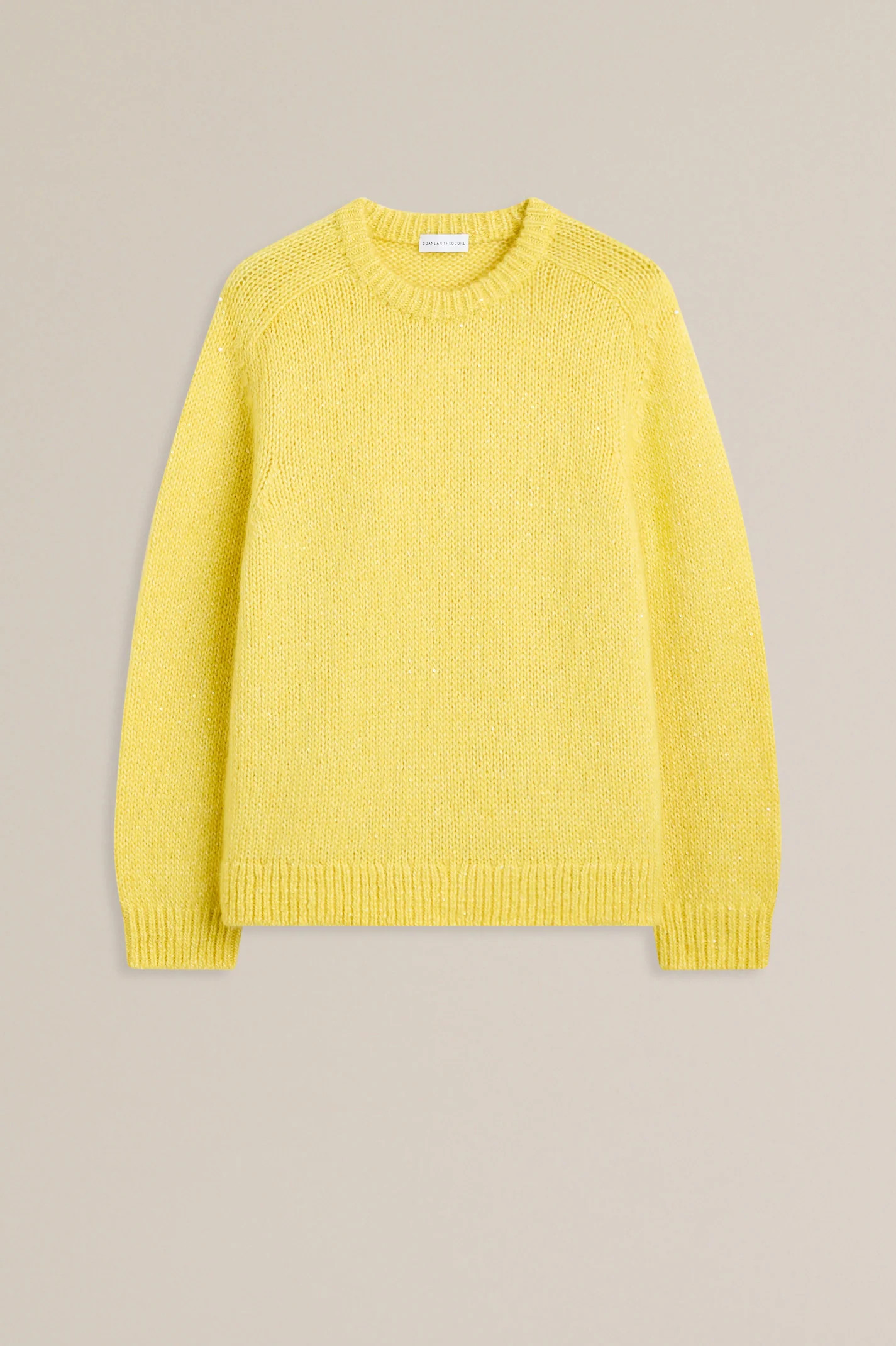 SEQUIN KNIT SWEATER - YELLOW - Scanlan Theodore | Scanlan Theodore AU