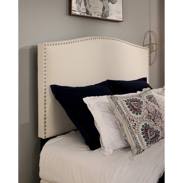 Newport Upholstered Headboard with Nail Head Trim | Bed Bath & Beyond