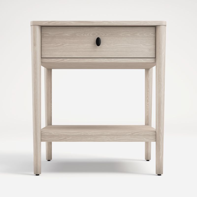 Gia Pickled Oak Nightstand | Crate & Barrel | Crate & Barrel