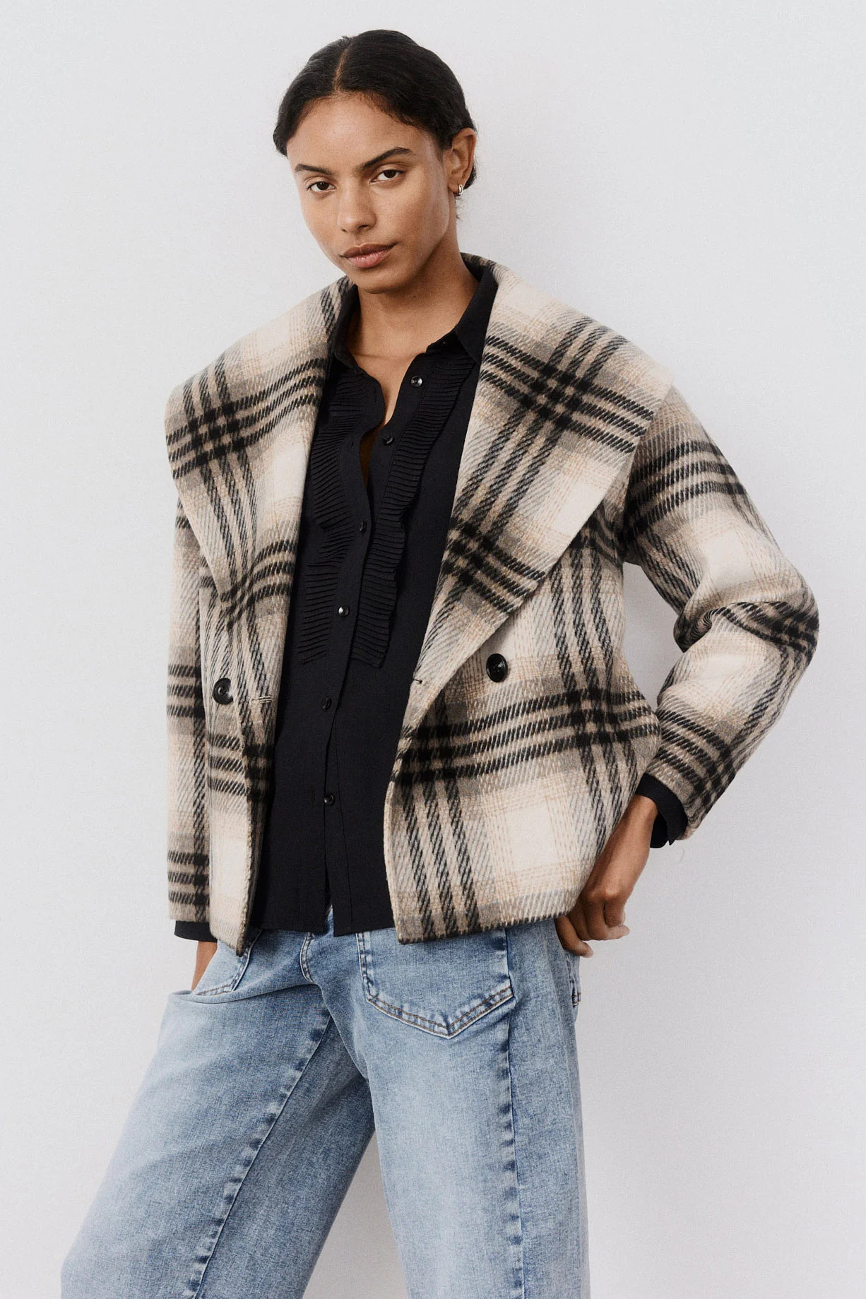 Double-Faced Cropped Wool Coat | Ruti