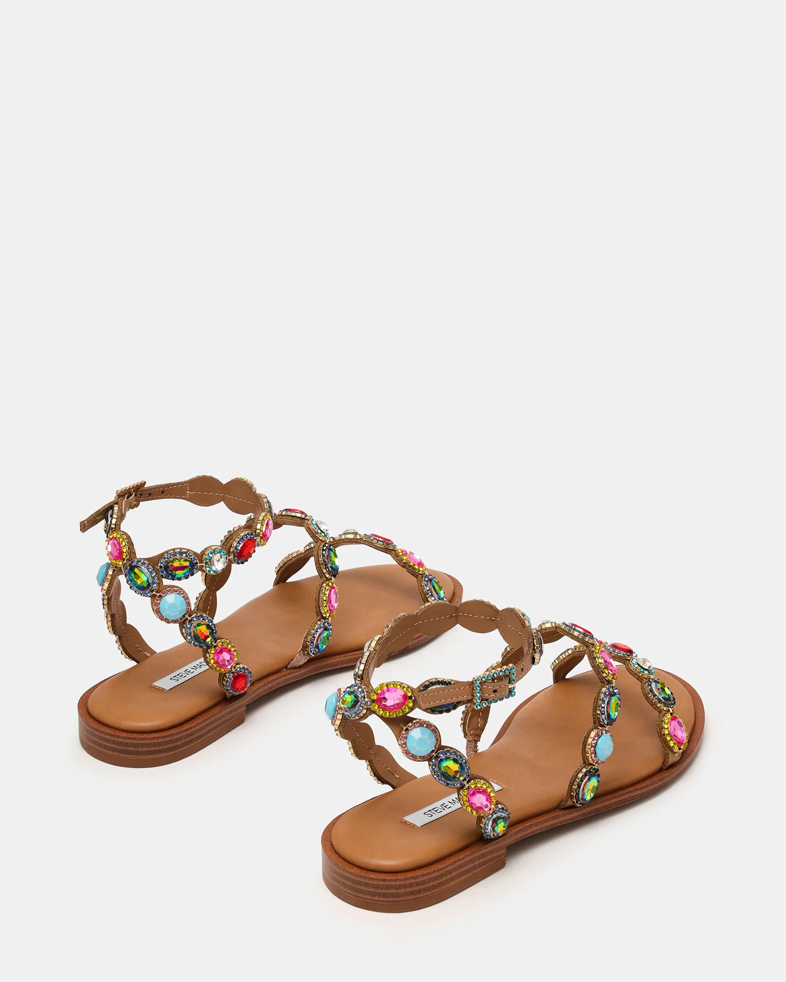 TAWNIE Bright Multi Stone Strappy Ankle Strap Women's Sandal | Steve Madden (US)