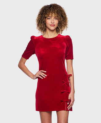 Women's Short Sleeve Velvet Dress | Macy's