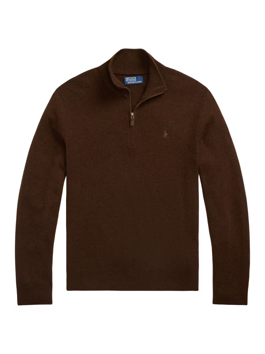 Logo Wool Quarter-Zip Sweater | Saks Fifth Avenue
