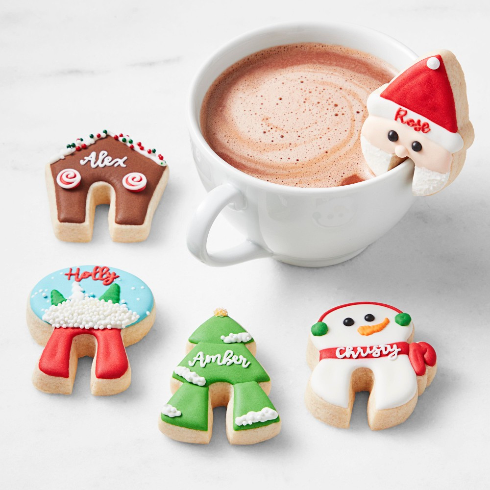 Personalized Holiday Cookie Mug Toppers, Set of 5 | Williams-Sonoma