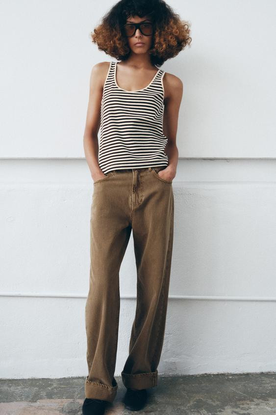 STRIPED SLEEVELESS TOP | Zara UK