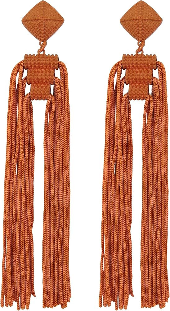 Coiris Statement Thread Tassels Dangle Drop Earrings for Women | Amazon (US)