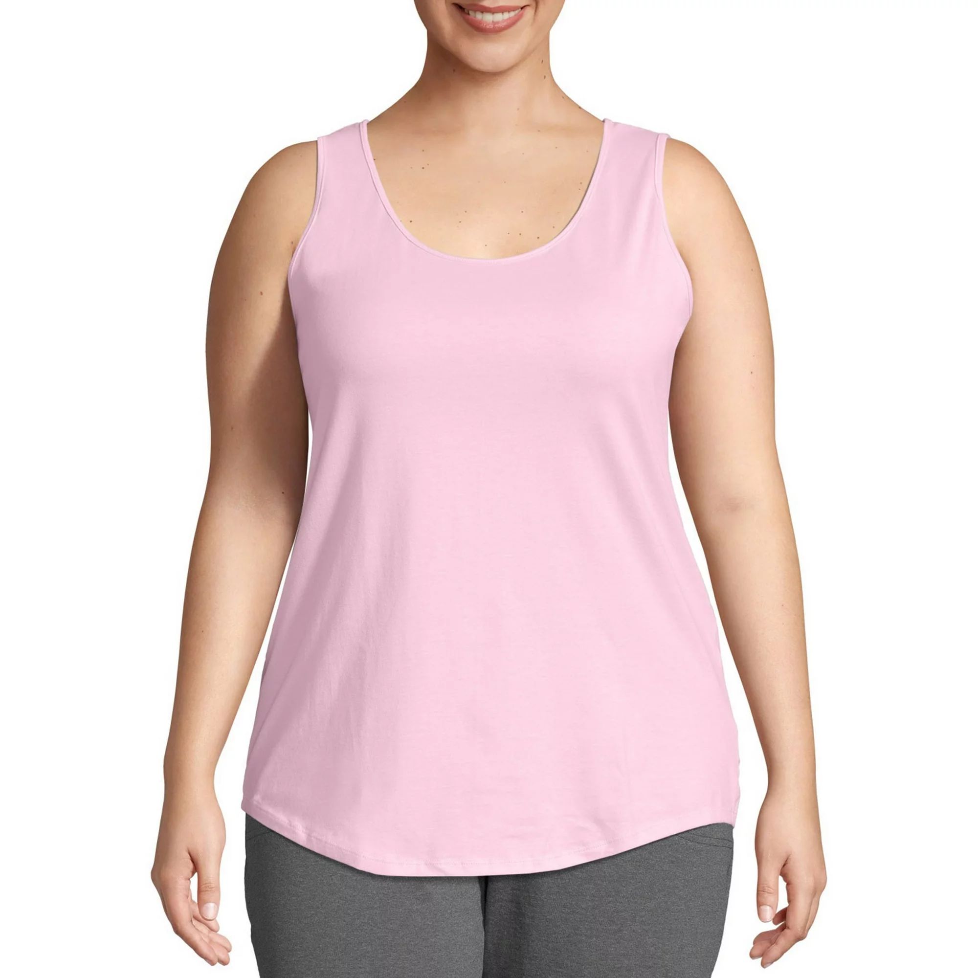 Just My Size Women's Plus Size Shirttail Tank | Walmart (US)