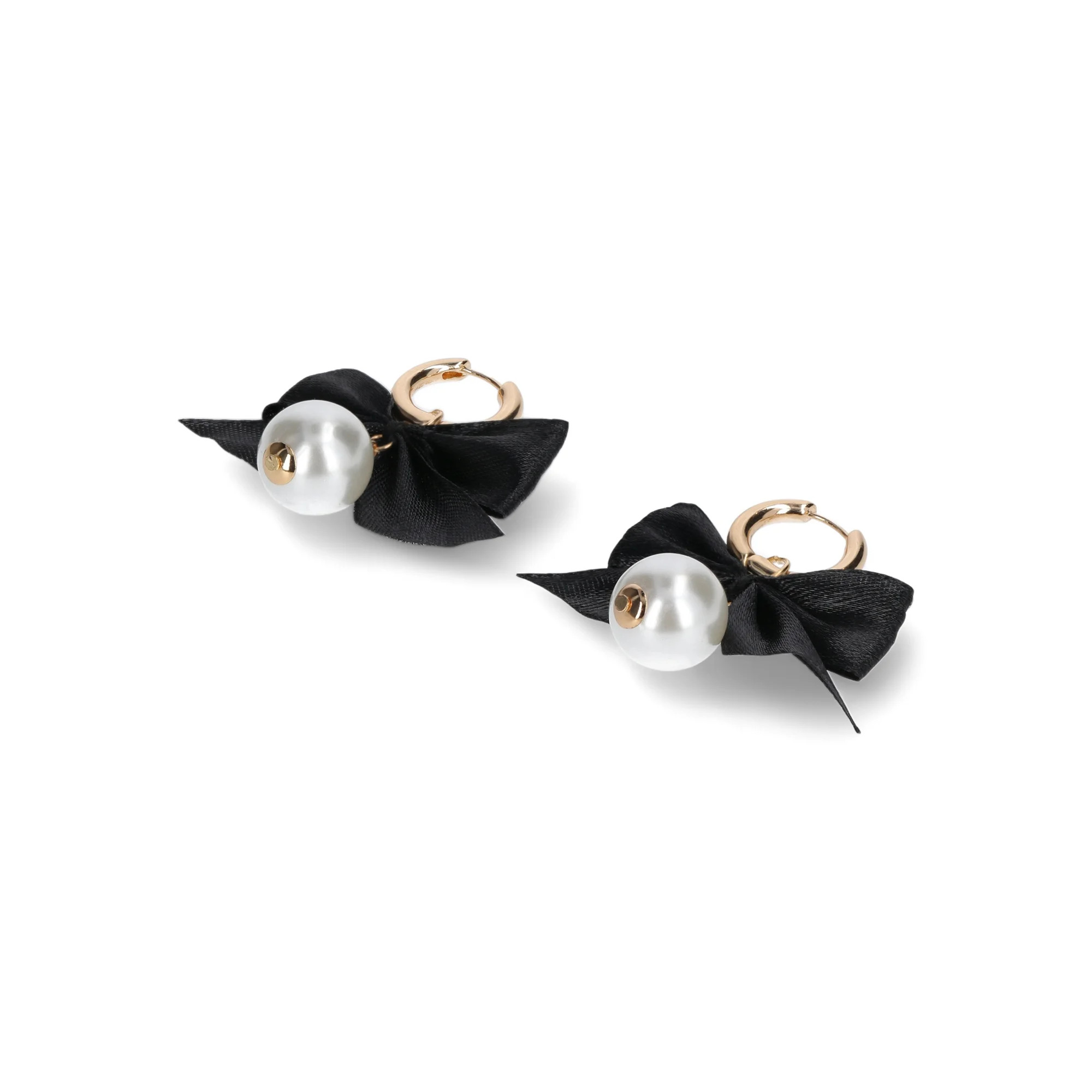 Time and Tru Women's Ribbon Bow Drop Earrings with Faux Pearls | Walmart (US)