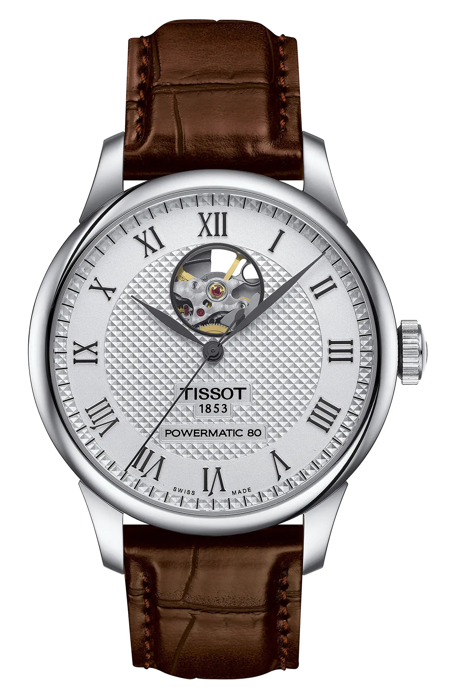 Tissot Le Locle Powermatic 80 Leather Strap Watch, 39mm | Nordstrom | Nordstrom