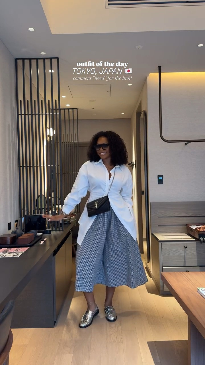 Love this classic chic look! I am wearing XL in the shirt dress and cinched my waist using the clips below. And the pants XL!

#LTKstyletip #LTKtravel #LTKmidsize