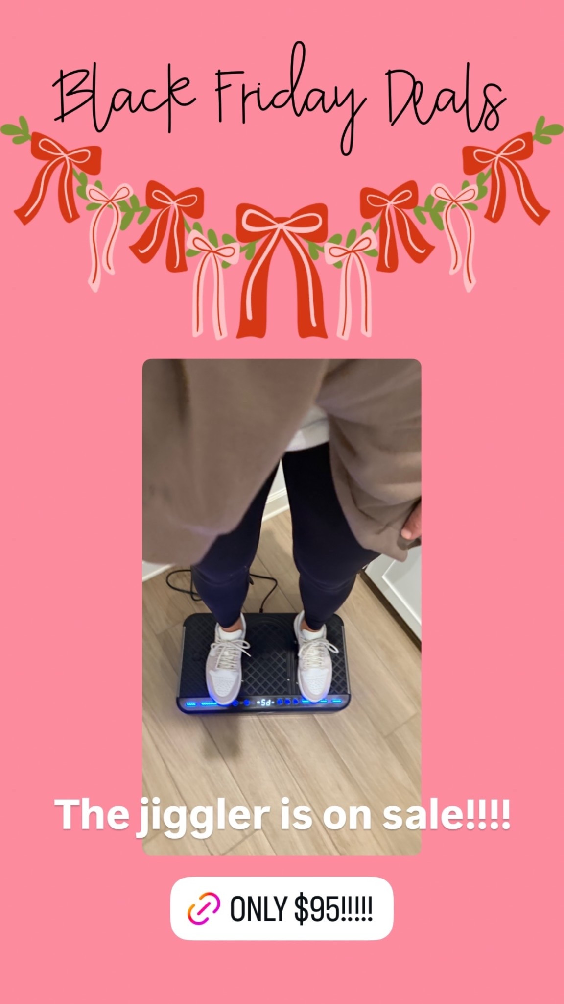 The jiggler is on sale!!!! Loving my vibration plate!!! 

#LTKCyberWeek #LTKfitnessgoals #LTKGiftGuide
