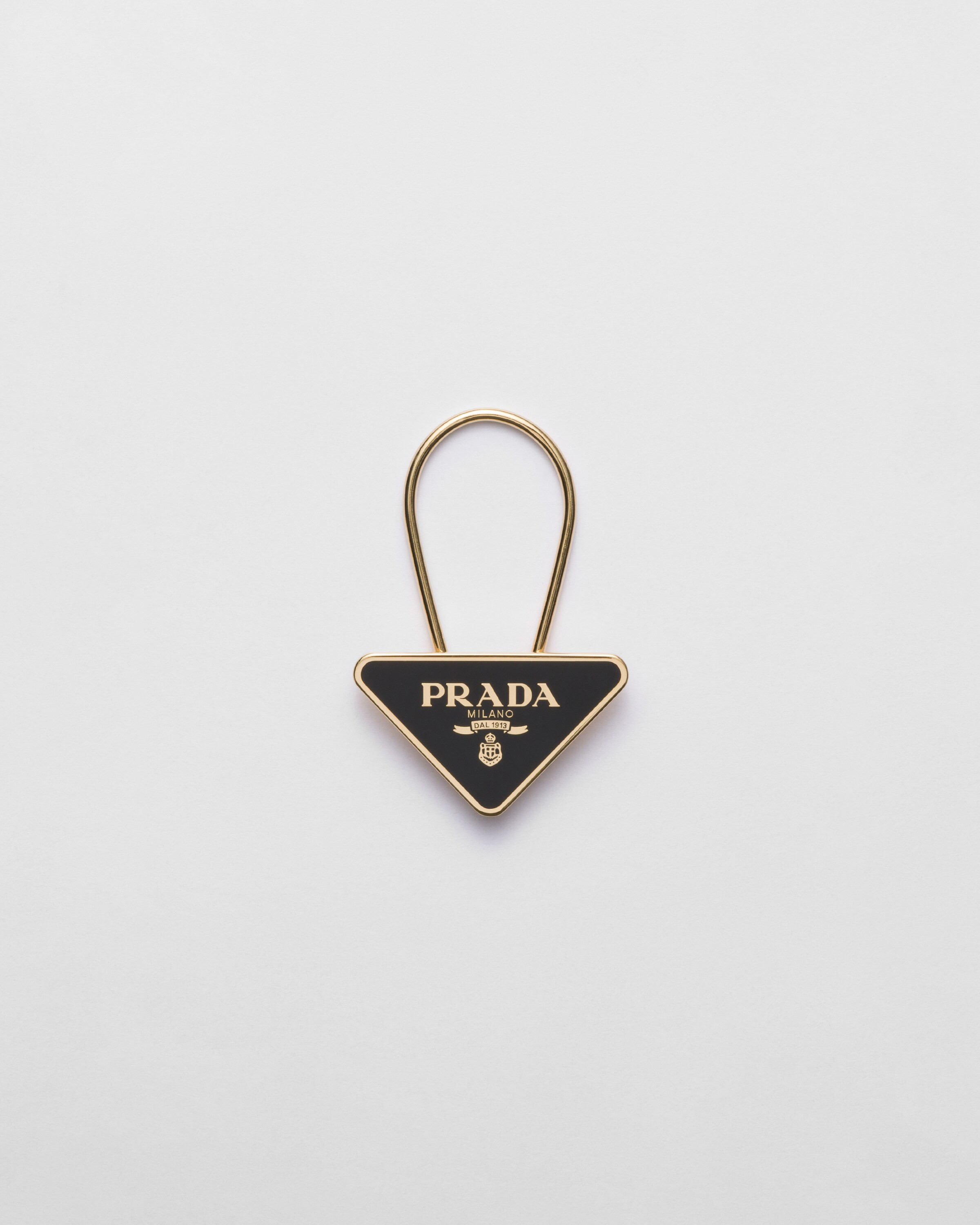 Enameled metal key ring | Prada US
