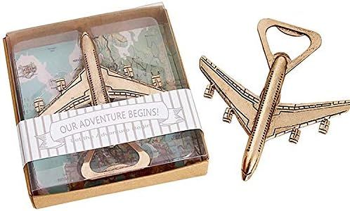 Youkwer 16 PCS Skeleton Airplane Bottle Opener with “OUR ADVENTURE BEGINS”Exquisite Packaging... | Amazon (US)