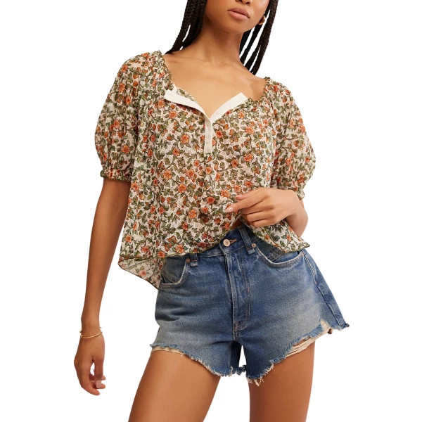 Women's Free People Astra Shirt XSmall Daisy Combo | Scheels