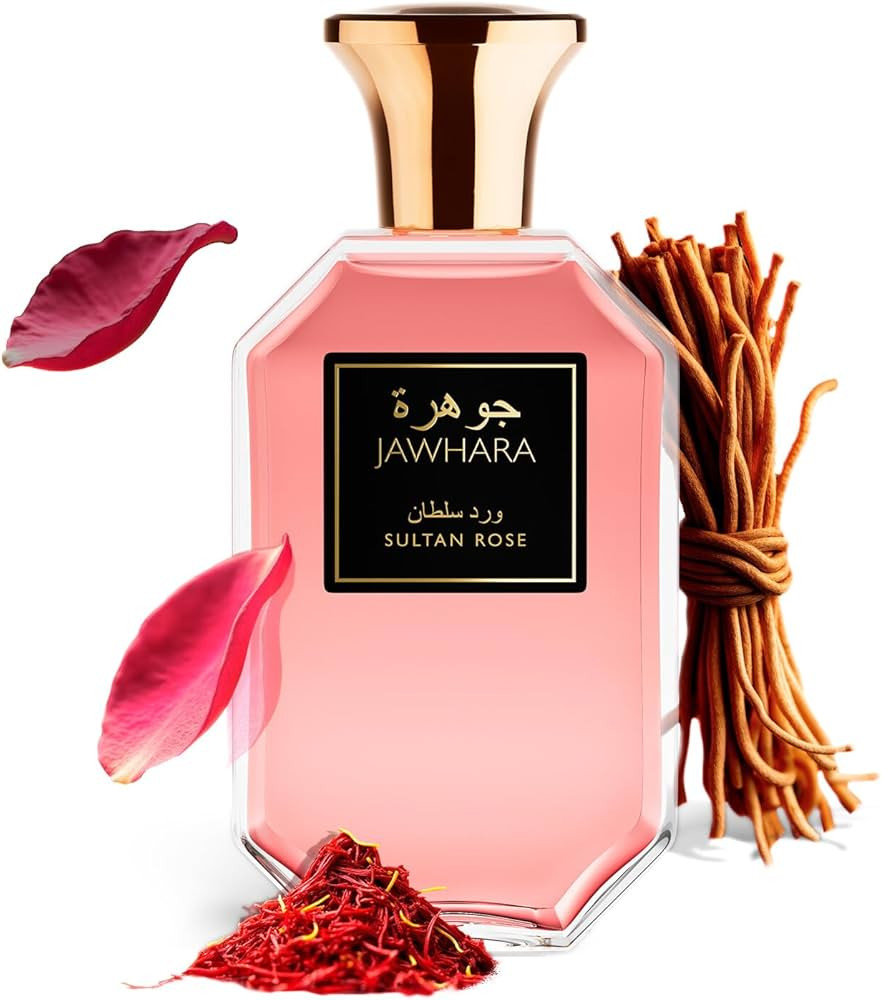 Jawhara Sultan Rose | Woody Floral Eau de Parfum 3.3 fl oz | Notes of Saffron, Taif Rose, Warm Va... | Amazon (US)