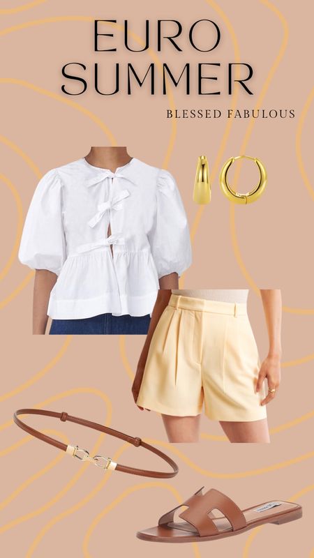 The perfect daily summer outfit - you’ll keep it on repeat! 

Abercrombie shorts and Amazon bow tie blouse top, Steve Madden dupe sandals 


#LTKTravel #LTKWorkwear #LTKFindsUnder50