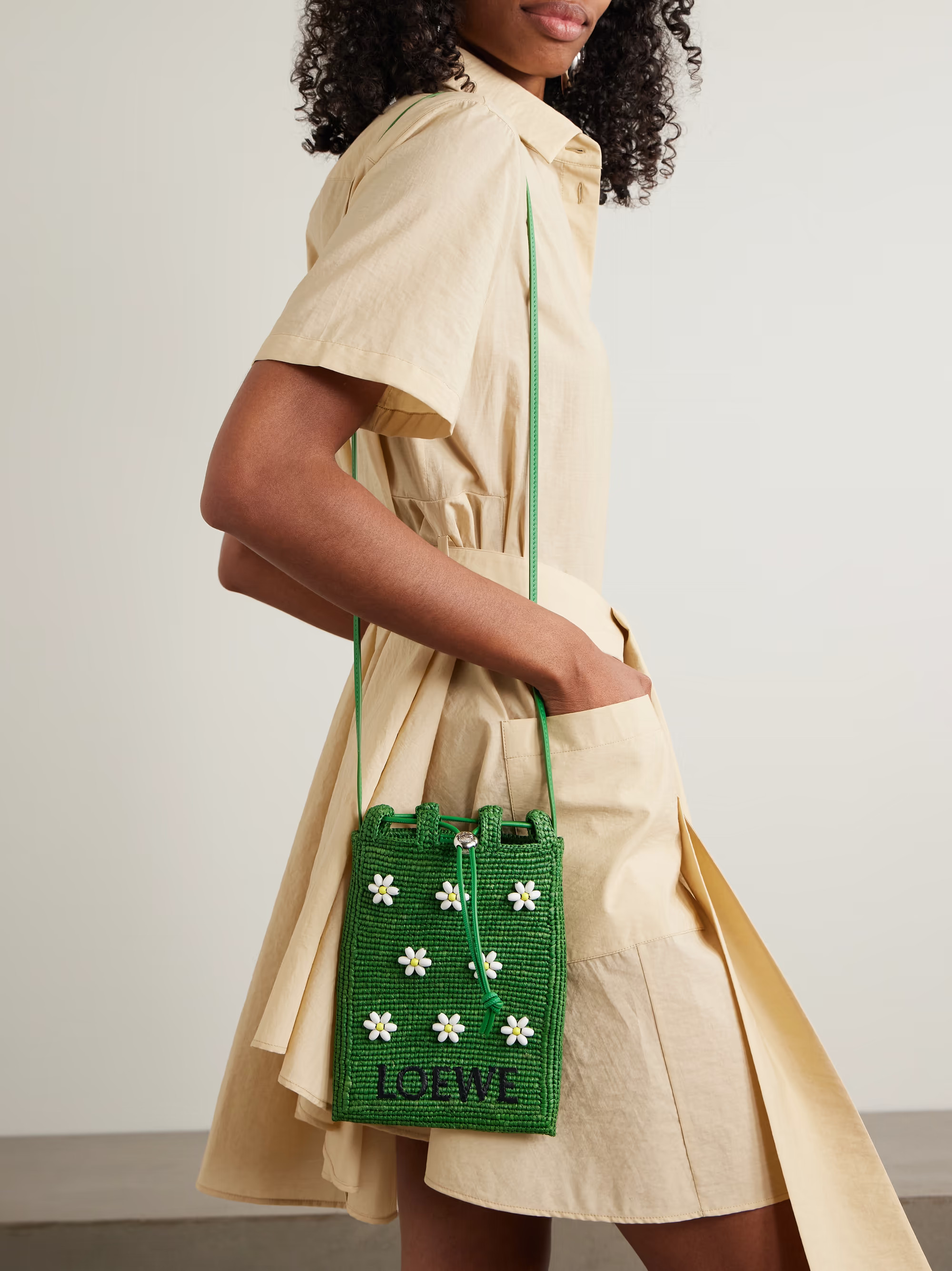 + Paula's Ibiza embellished raffia shoulder bag | NET-A-PORTER (US)