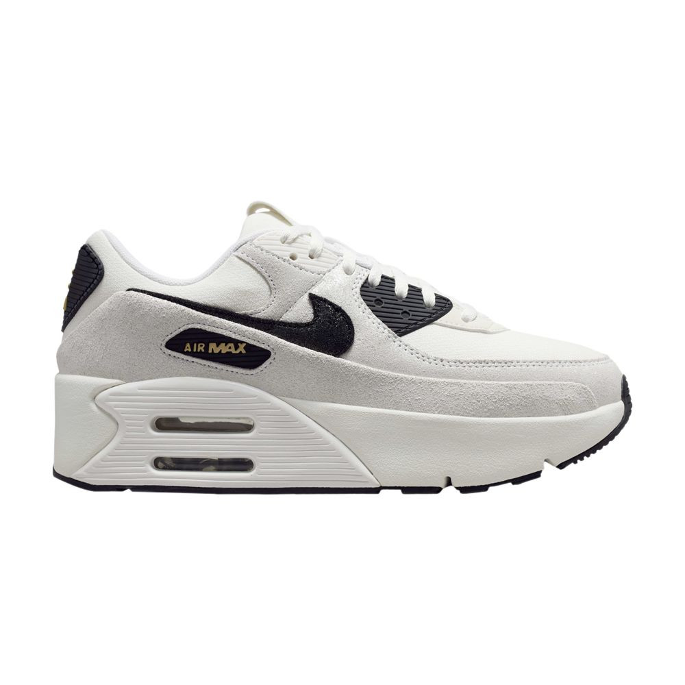 Nike Wmns Air Max 90 LV8 'White Metallic Gold Black' | Women's Size 8 | GOAT