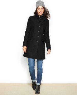 Tommy Hilfiger Wool-Blend Walker Coat | Macys (US)