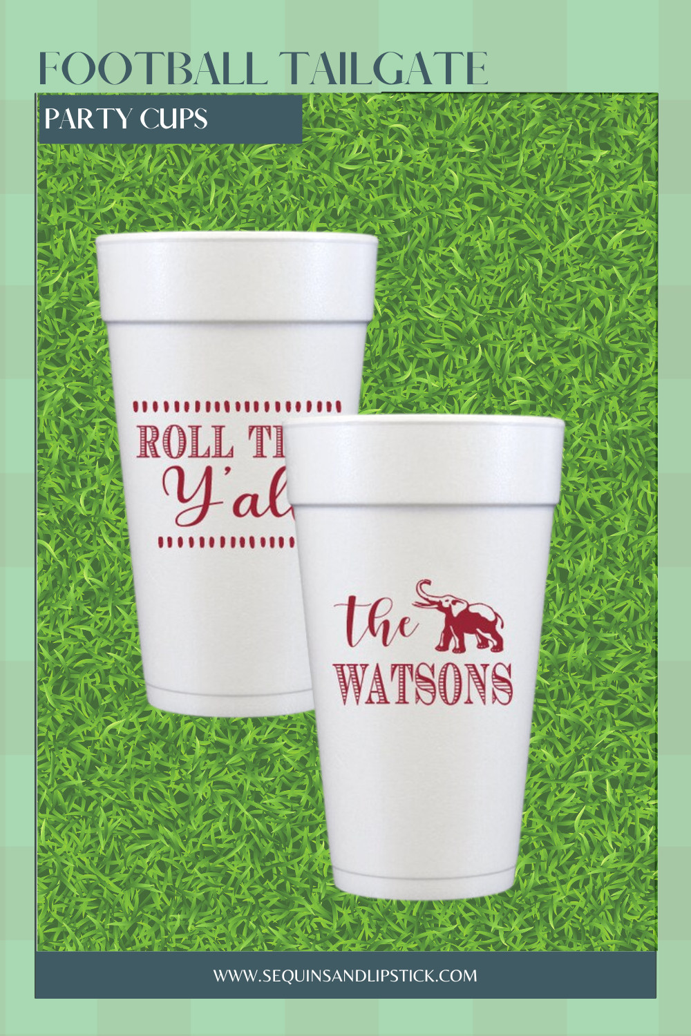 Game day just got better! Personalized football party cups are perfect for tailgates, college football parties, family gatherings, and cheering on your favorite team. 

 #LTKmomlife #LTKfoodie #LTKSeasonal