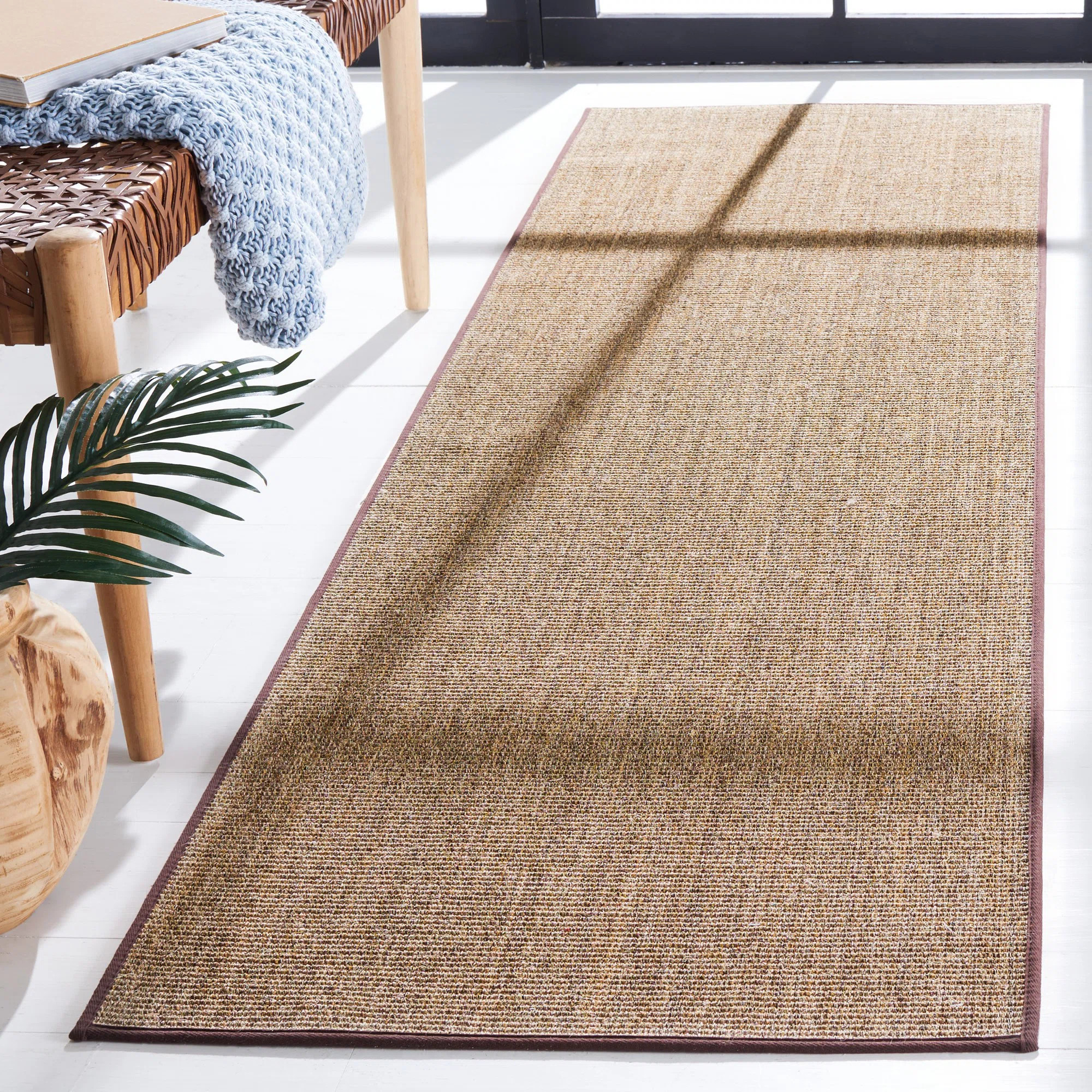 Tapis brun uni en sisal / jute Martha Stewart | Wayfair North America