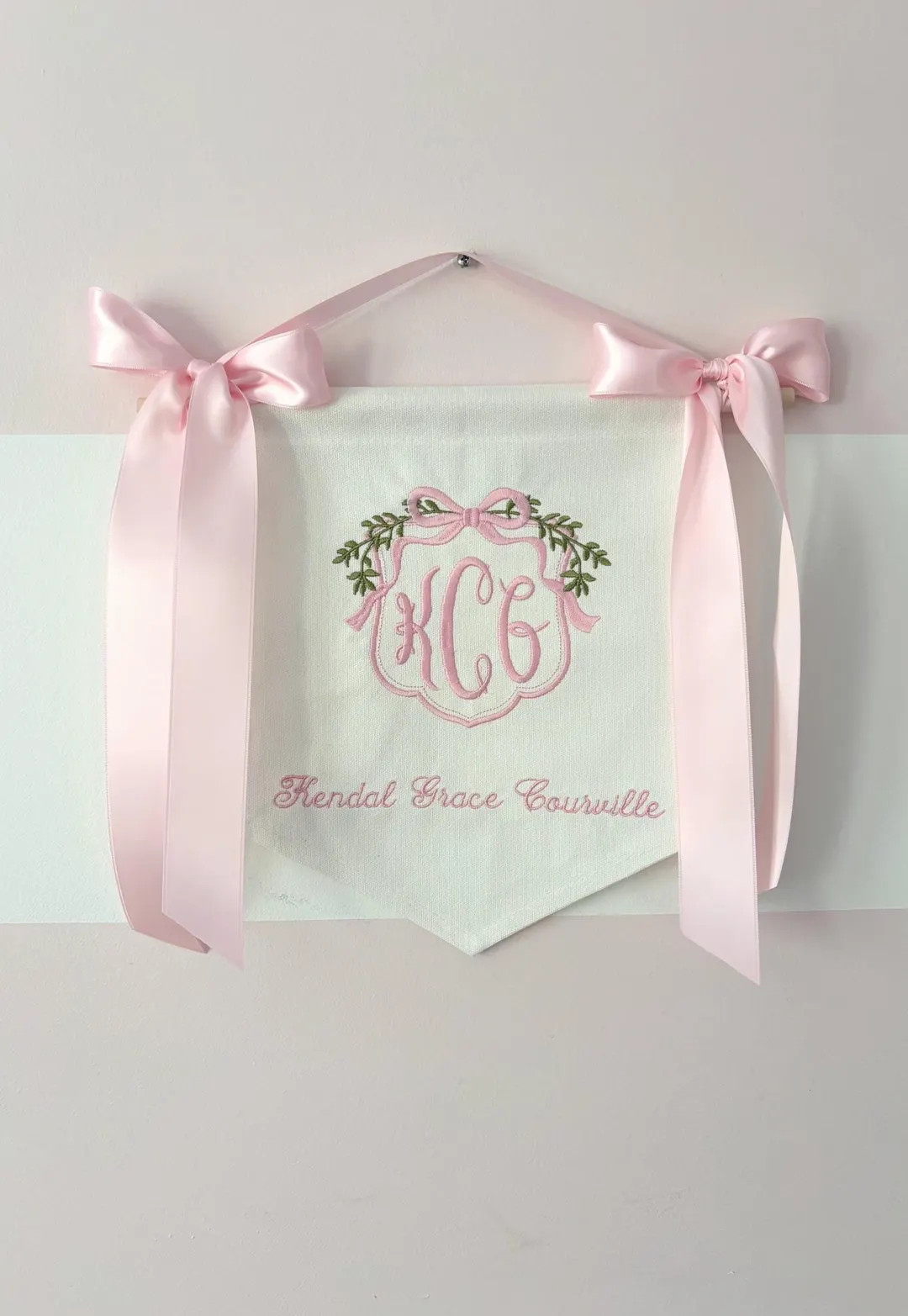 Custom Baby Name Banner | Girl Hospital Announcement | New Baby Birth Sign Reveal | Handmade Embr... | Etsy (US)