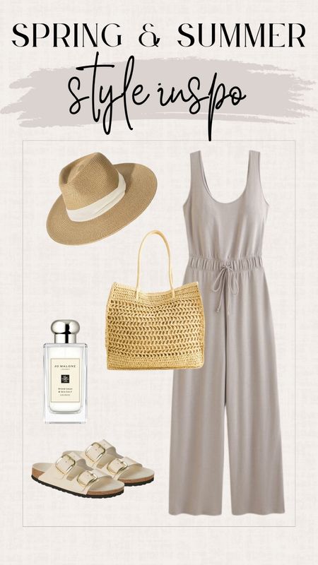 Casual outfit. Summer outfit. Neutral outfit. Neutral jumpsuit. Every day outfit. Vacation outfit.

#LTKtravel #LTKFestival #LTKSeasonal