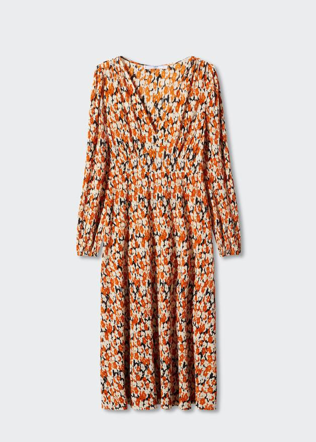 Printed textured dress | MANGO (US)