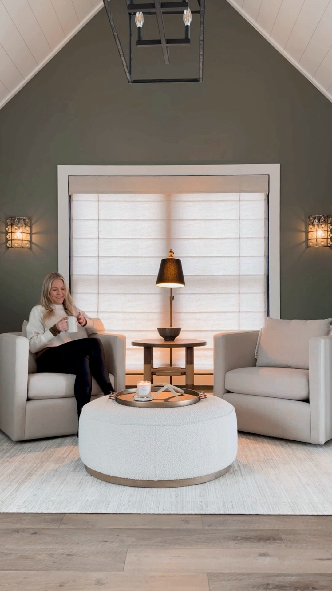 Loft seating area! We recently switched a few things around at the lake and made this cute sitting area that looks out at the lake. Perfect for my morning coffee or an afternoon book 📕 

#LTKWatchNow #LTKStyleTip #LTKHome